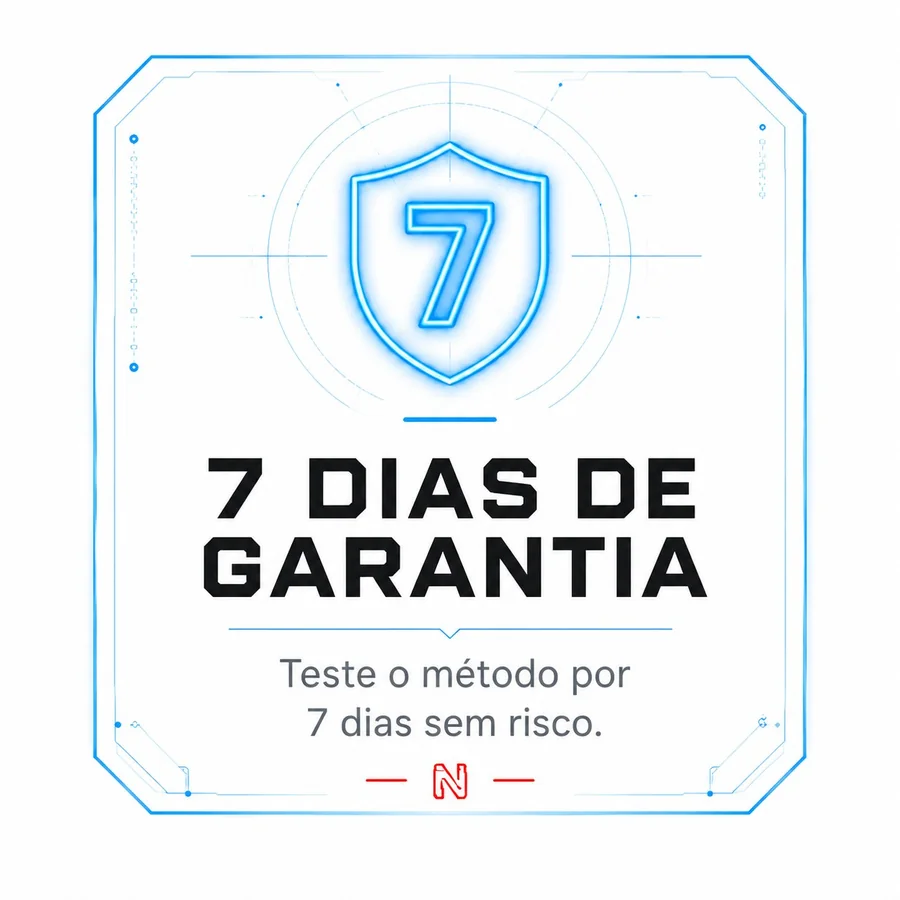 7 dias de garantia - teste o método por 7 dias sem risco