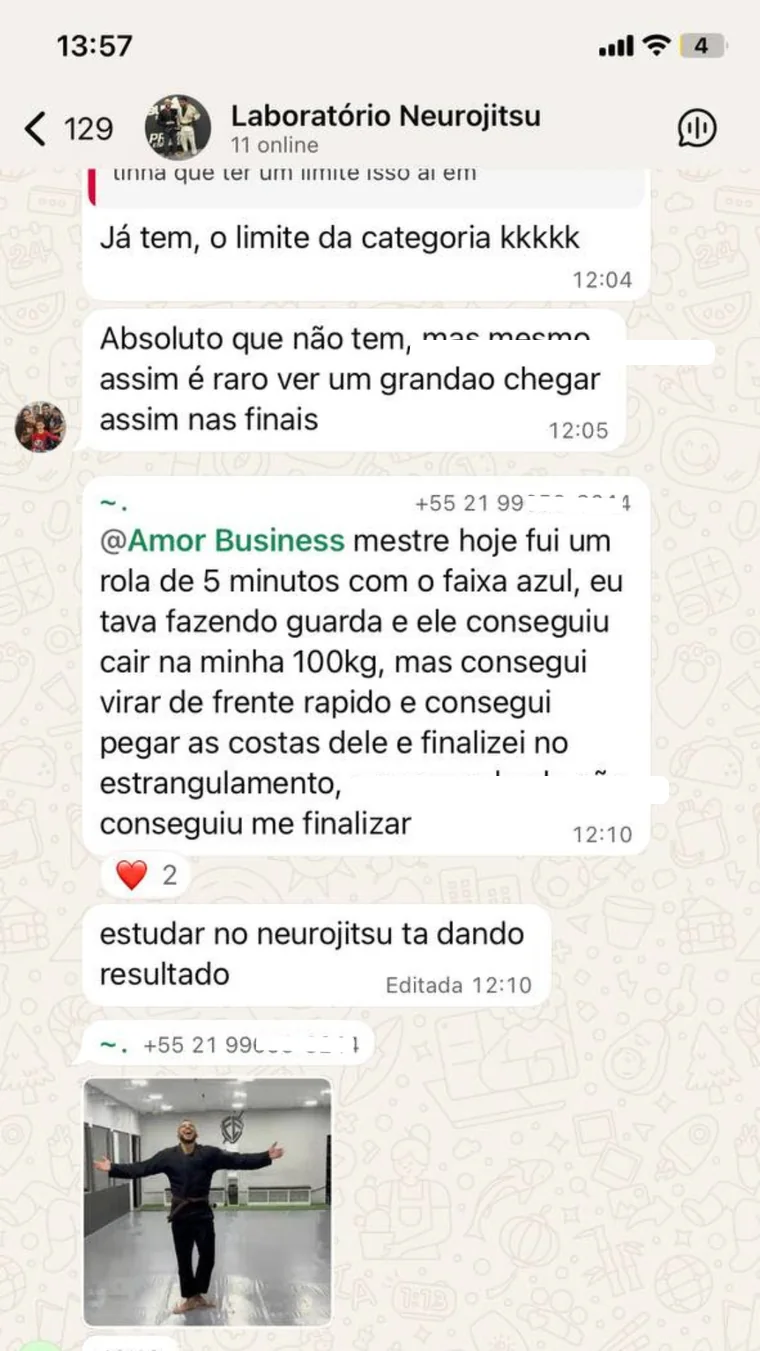 Print de prova social Neuro-Jitsu 2