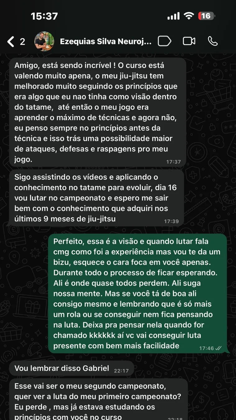 Print de prova social Neuro-Jitsu 5