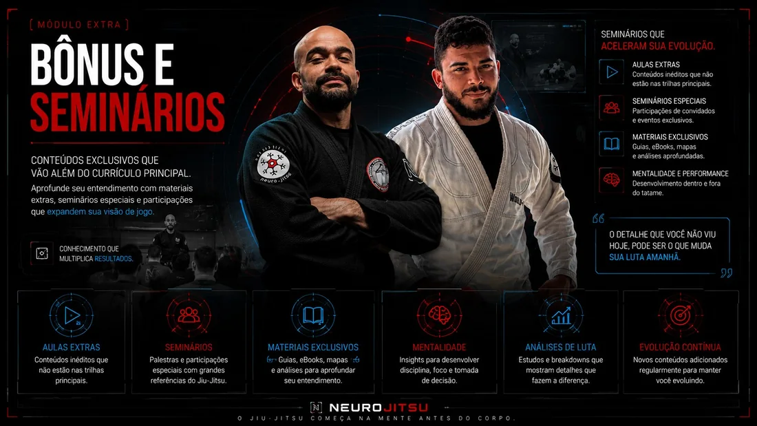 Capa do módulo Bônus e seminários