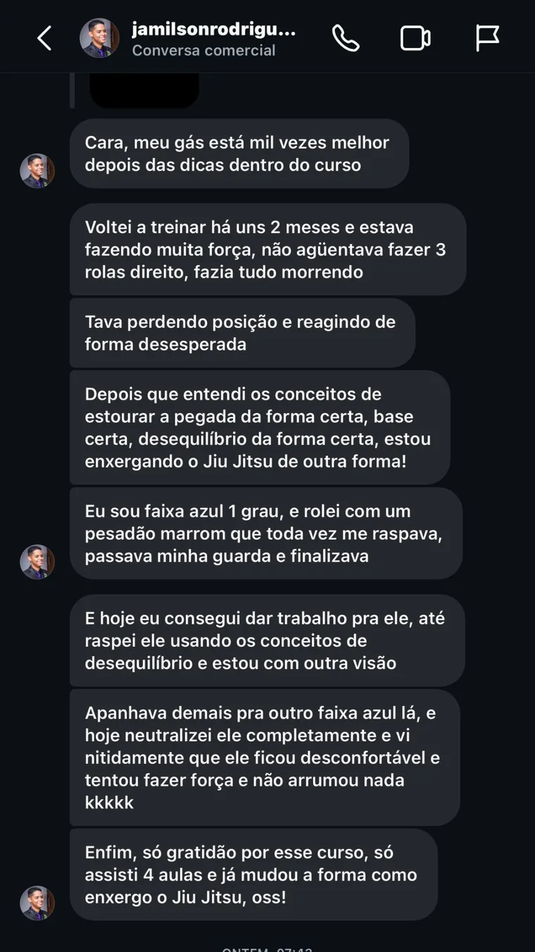 Print de prova social Neuro-Jitsu 7